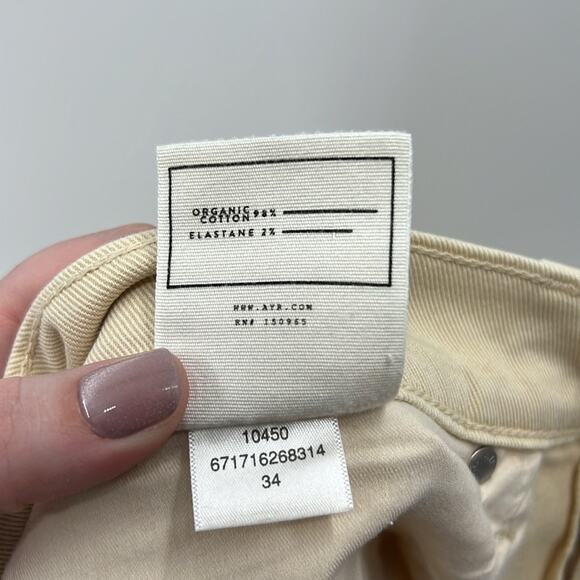 AYR Women's The Beat Drop Barrel Jeans - Straw Hat - 34 - New with tags - Picture 6 of 9